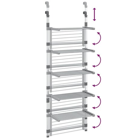 Droogrek 5-laags hangend aluminium  6