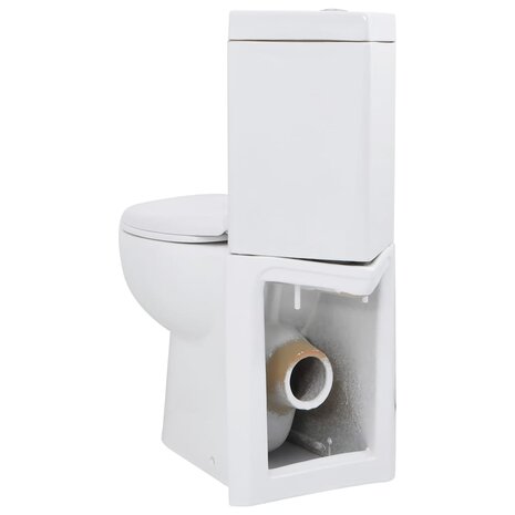 Toilet hoekmodel keramisch wit 5