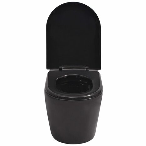 Hangend toilet keramiek zwart 4