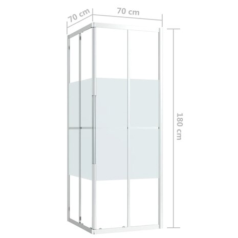 Douchecabine 70x70x180 cm ESG 9