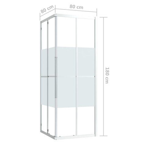 Douchecabine 80x80x180 cm ESG 9