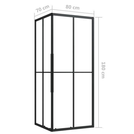 Douchecabine 80x70x180 cm ESG 9