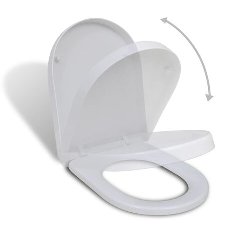 Toiletbril soft-close vierkant wit 1