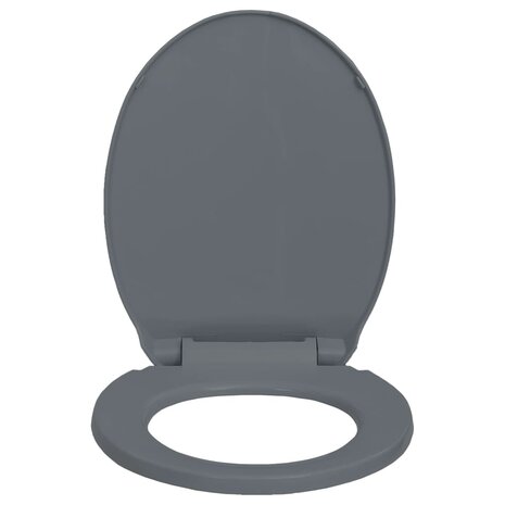 Toiletbril soft-close ovaal grijs 5