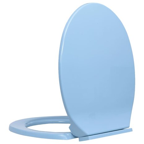 Toiletbril soft-close ovaal blauw 3