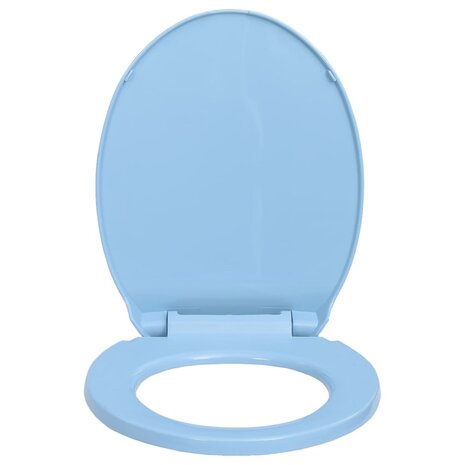 Toiletbril soft-close ovaal blauw 4