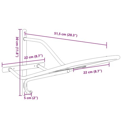 Zadelrek wandgemonteerd ijzer zwart 9