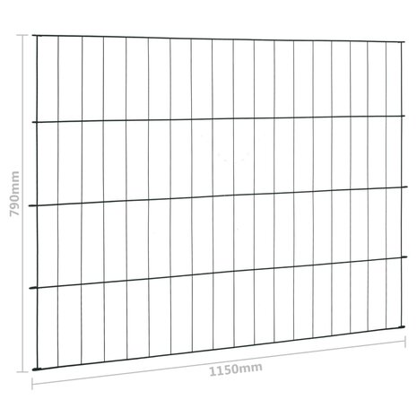 Schuttingset 115x79 cm groen 7