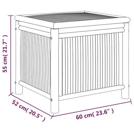 Tuinbox 60x52x55 cm bamboe 8