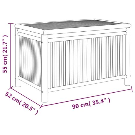 Tuinbox 90x52x55 cm bamboe 8