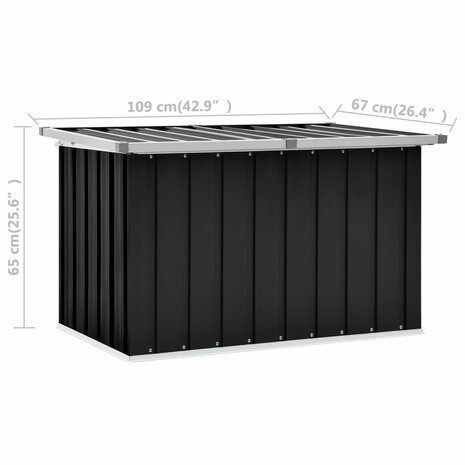 Tuinbox 109x67x65 cm antraciet 8