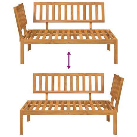 Tuinhoekbank pallet massief acaciahout 6