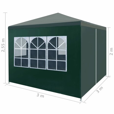 Partytent 3x3 m groen 8