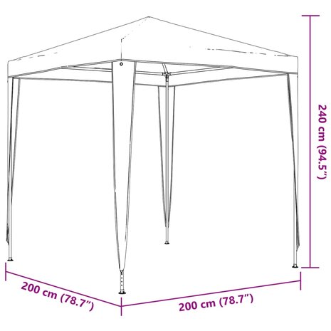 Partytent 2x2 m blauw 8