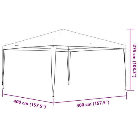 Partytent 4x4 m blauw 8