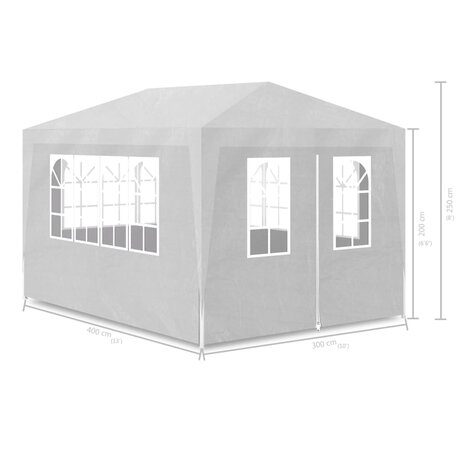 Partytent 3x4 m wit 7