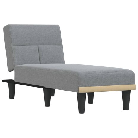 Chaise longue stof lichtgrijs 2