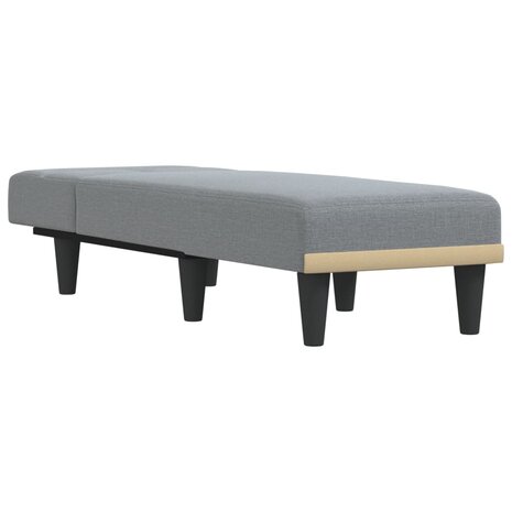 Chaise longue stof lichtgrijs 3