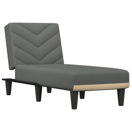 Chaise longue stof donkergrijs 2