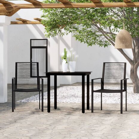 3-delige Tuinset zwart 1