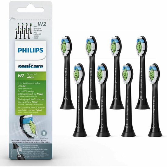 Opzetborstel Sonicare W2 Optimal Philips HX6068/13 Zwart 8 Stuks 1