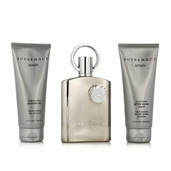 Parfumset voor Heren Afnan Supremacy Silver EDP 3 Onderdelen 2