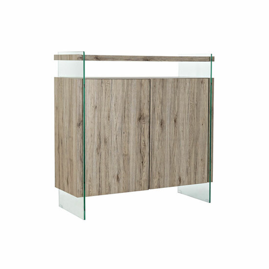 Dressoir DKD Home Decor Natuurlijk MDF Gehard glas (120 x 44 x 120 cm) 1