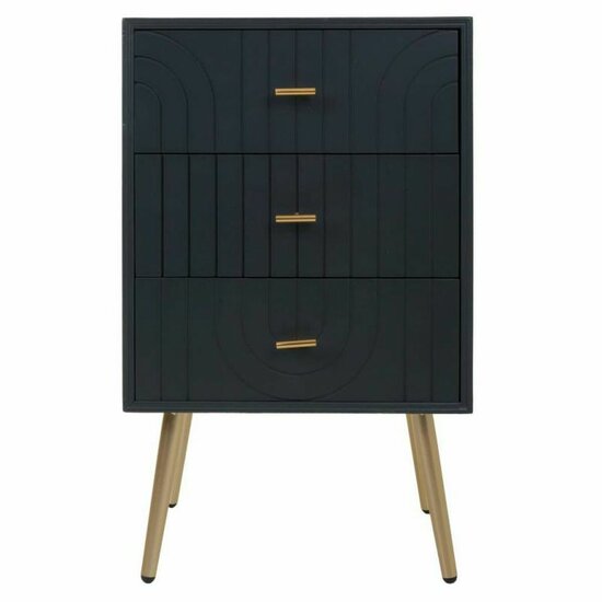 Nachtkastje Alexandra House Living Gouden Donker grijs 35 x 76 x 44 cm 2