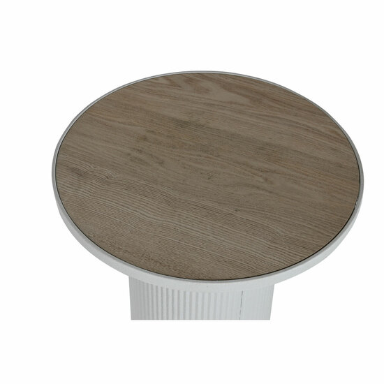 Bijzettafel Home ESPRIT Wit Metaal Hout MDF 46 x 46 x 56 cm 2