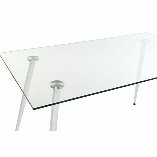 Eettafel DKD Home Decor Kristal Metaal Wit (135 x 75 x 75 cm) 4