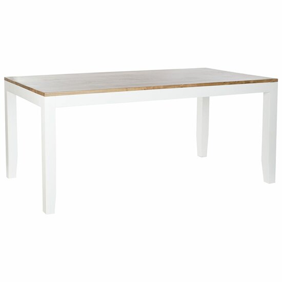 Eettafel DKD Home Decor Wit Bruin Acacia Mangohout 200 x 100 x 80 cm 1