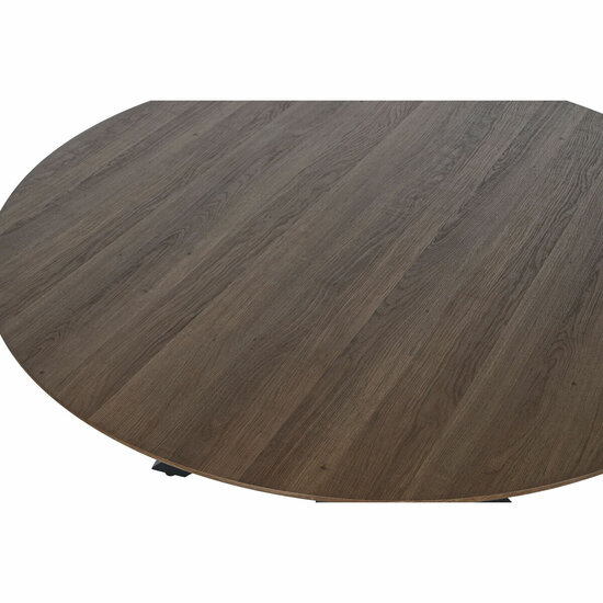 Eettafel Home ESPRIT Bruin Zwart Ijzer Hout MDF 120 x 120 x 75 cm 2