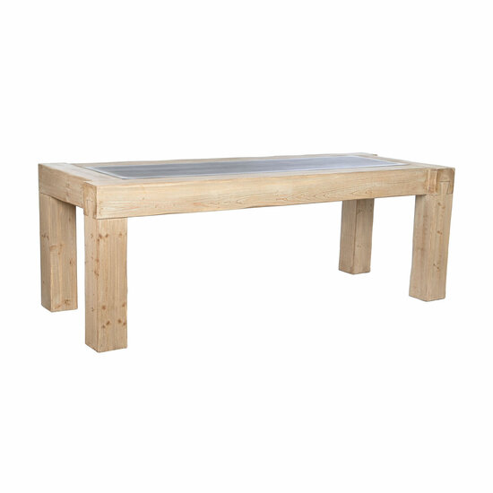 Eettafel Home ESPRIT Natuurlijk Spar Hout MDF 220 x 90 x 76 cm 1