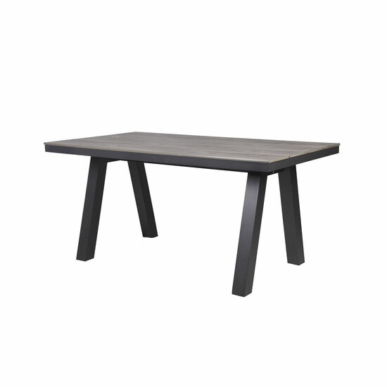 Eettafel Home ESPRIT Grijs Aluminium polyestyreen 160 x 90 x 77 cm 1