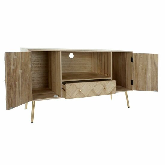 Tv-meubel DKD Home Decor 118 x 40 x 65 cm Metaal Lichtbruin Paulownia hout Pijnboom 3