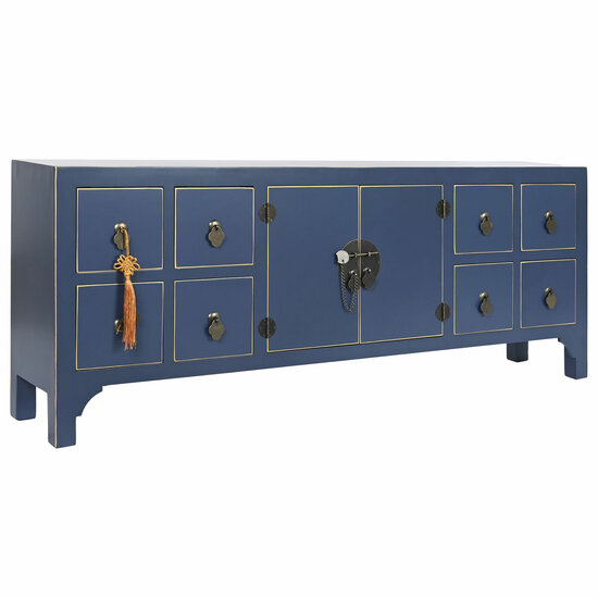 Tv-meubel DKD Home Decor Blauw Gouden Spar Hout MDF 130 x 24 x 51 cm 1