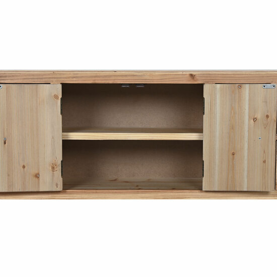 Tv-meubel Home ESPRIT Zwart Natuurlijk Spar Hout MDF 130 x 24 x 51 cm 3