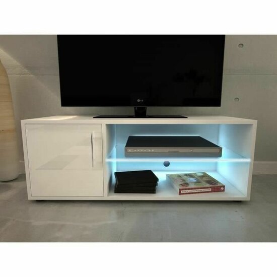 Tv-meubel 100 x 38 x 36 cm Metaal Wit Melamine 4