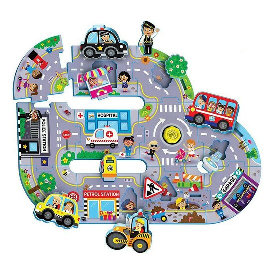 Kinderpuzzel Reig Busy City 11 Onderdelen 1