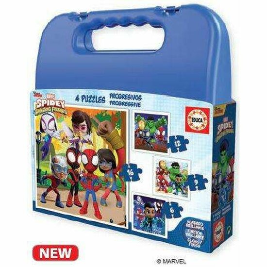 Set van 4 Puzzels Spidey Briefcase 5