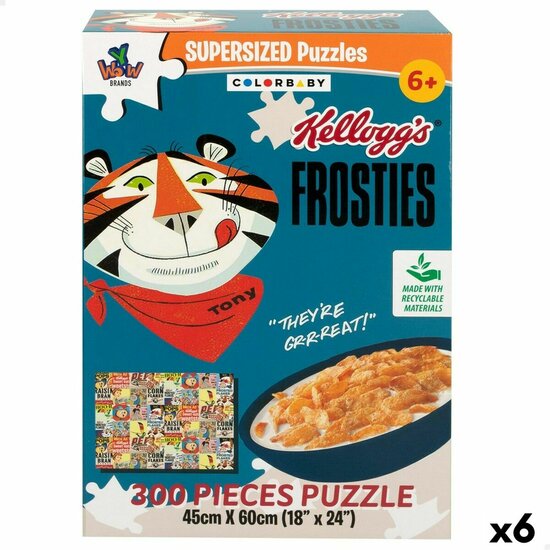 Puzzel Colorbaby Kellogg&amp;apos;s Frosties 300 Onderdelen 6 Stuks 60 x 45 x 0,1 cm 1