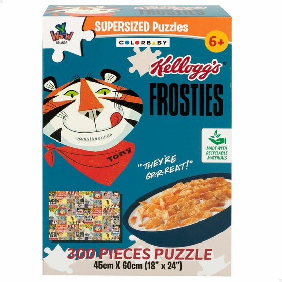 Puzzel Colorbaby Kellogg&amp;apos;s Frosties 300 Onderdelen 6 Stuks 60 x 45 x 0,1 cm 2