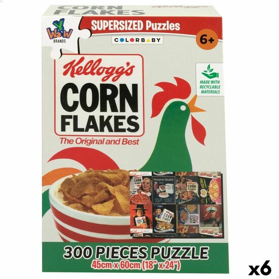 Puzzel Kellogg&amp;apos;s Corn Flakes 300 Onderdelen 45 x 60 cm (6 Stuks) 1