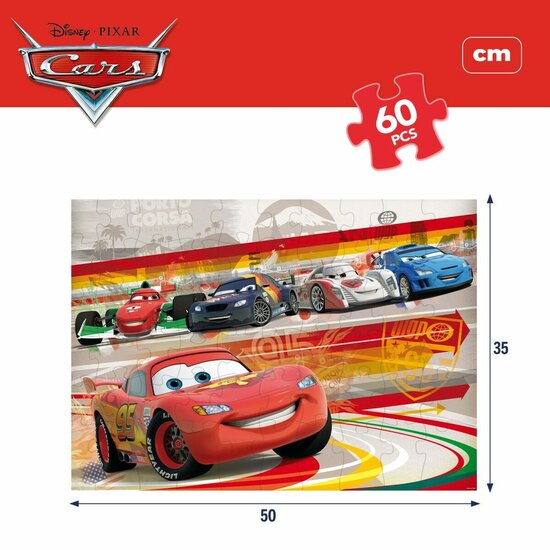 Kinderpuzzel Cars Dubbelzijdig 60 Onderdelen 50 x 35 cm (12 Stuks) 6