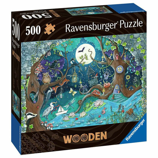 Puzzel Ravensburger 17516 Fantasy Forest Hout 500 Onderdelen 1