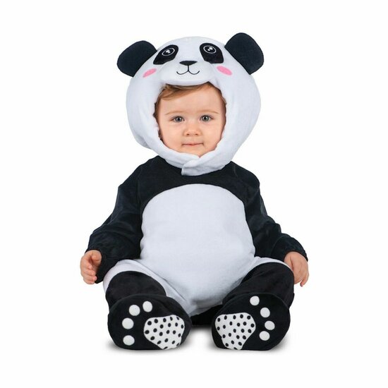 Kostuums voor Baby&amp;apos;s My Other Me Zwart Wit Panda (4 Onderdelen) - Maat: 7-12 Maanden 2