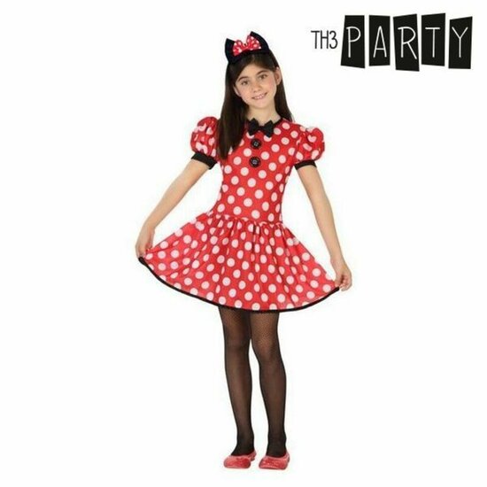 Kostuums voor Kinderen Th3 Party Rood Minnie Mouse Fantasie (2 Onderdelen) - Maat: 7-9 Jaar 1