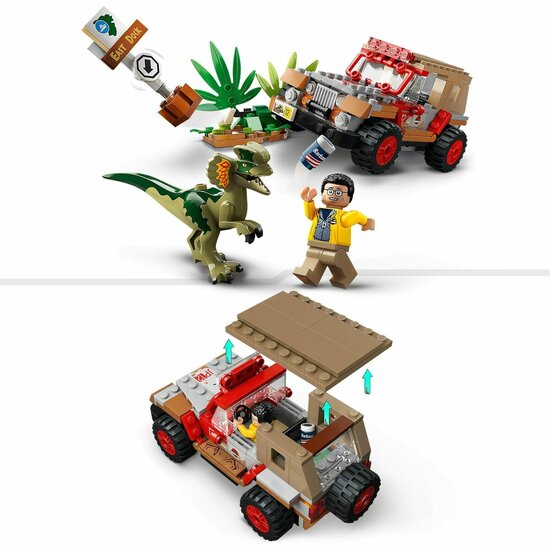 Playset Lego Jurassic Park 30th Anniversary 76958 Dilophosaurus Ambush 211 Onderdelen 3