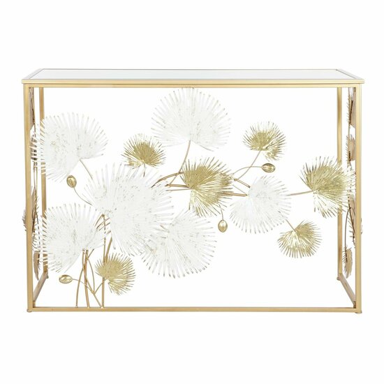 WandtafelDKD Home Decor Wit Gouden Metaal Spiegel 108 x 37 x 80 cm 3