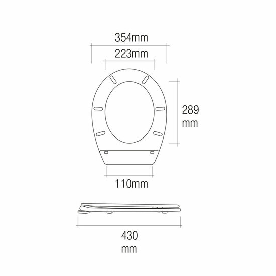 Toiletbril EDM Wit PVC 2